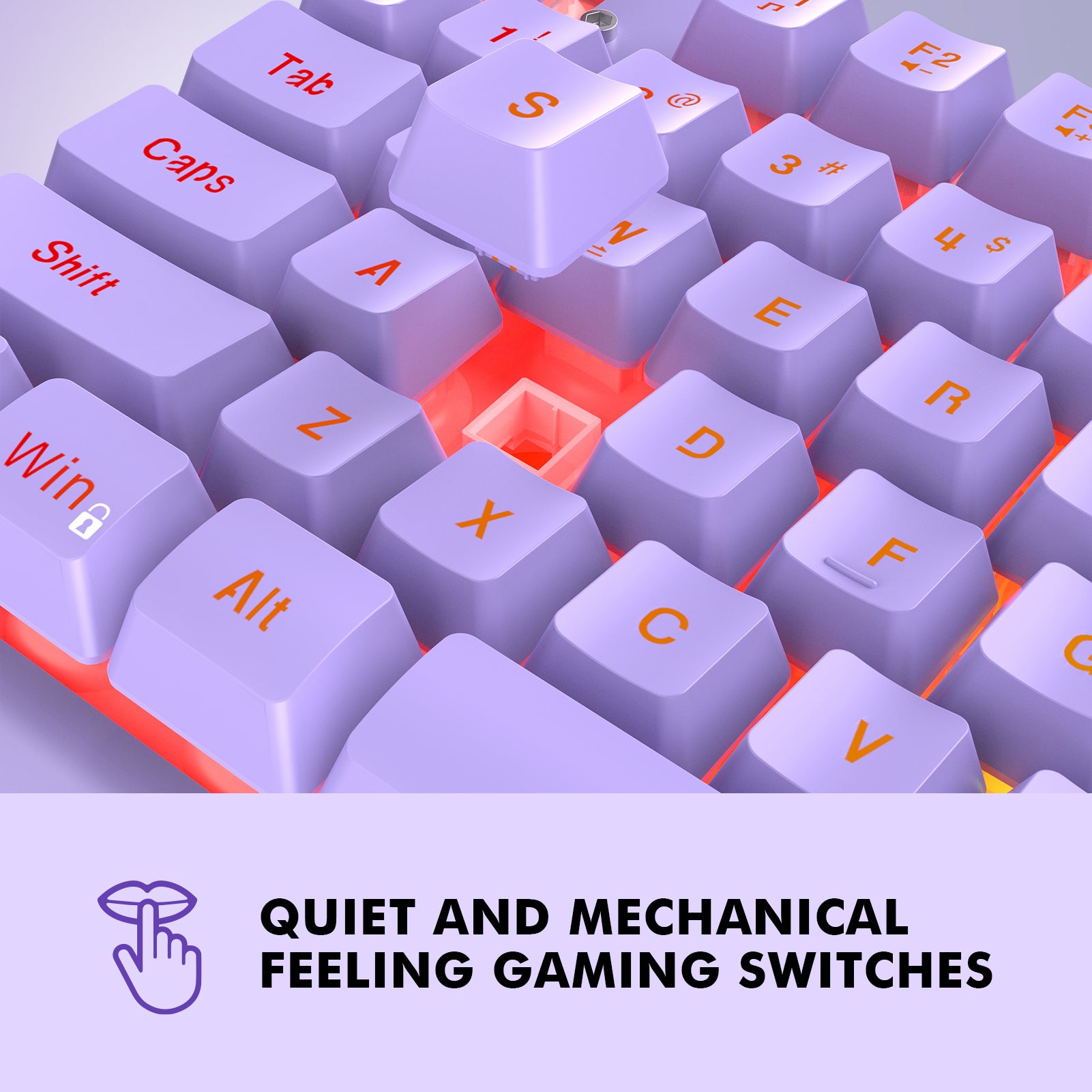 NPET K10 Backlit Gaming Keyboard, Purple