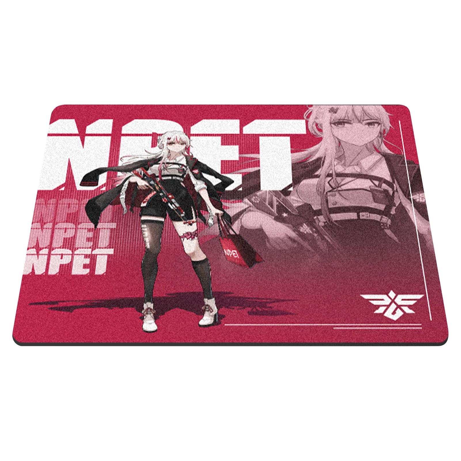 NPET SPEEDM Gaming Mousepad - Resin Surface Hard Gaming Mouse pad,Balanced Control & Speed, No Smell Waterproof Mouse Mat for Esports Gamers [Hard/Fast] Red-Rukia, Large
