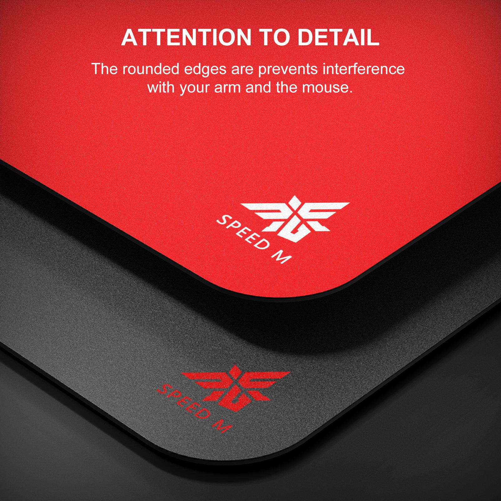 NPET SPEEDM Gaming Mousepad - Resin Surface Hard Gaming Mouse pad,Balanced Control & Speed, No Smell Waterproof Mouse Mat for Esports Gamers [Hard/Fast] RAINDOW