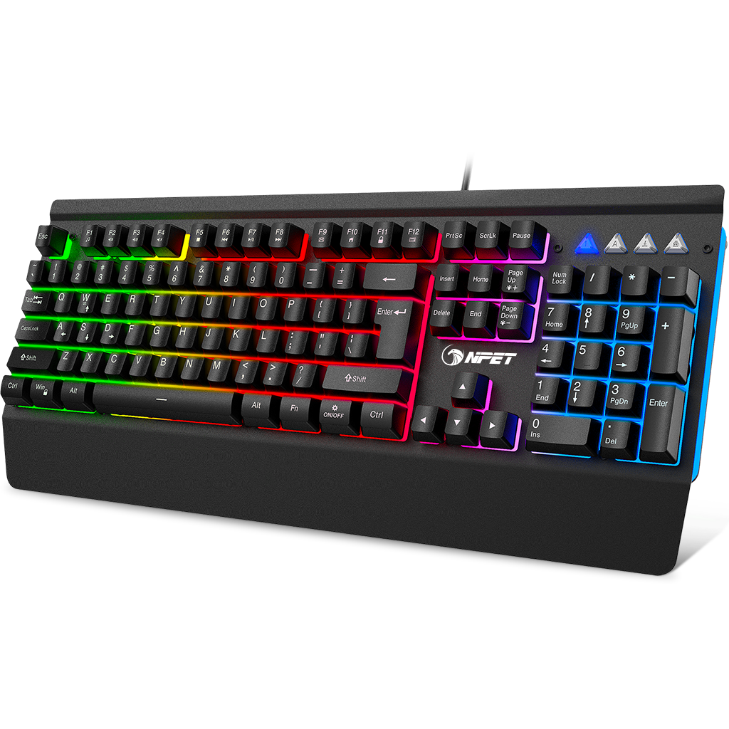 NPET K510 Backlit Gaming Keyboard, Black